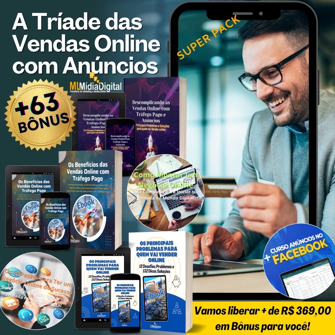 Super Pack A Tríade das Vendas Online com Anúncios