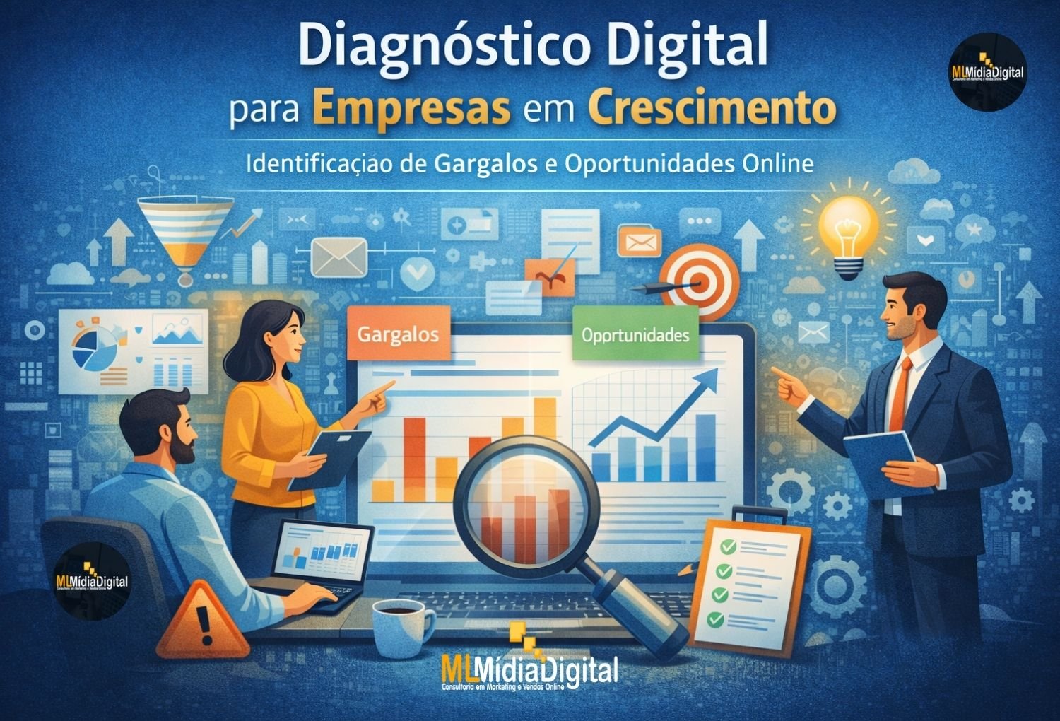 Diagnóstico digital para empresas em crescimento: como identificar gargalos e oportunidades