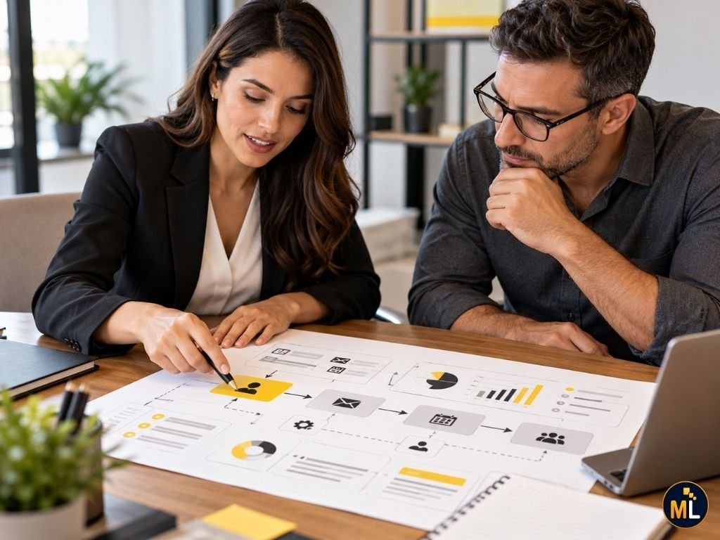 Coloque o próximo passo comercial em movimento ML Marketing Digital Estratégico e Vendas Online